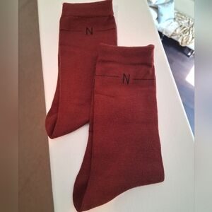 Men's Socks Deep Burgundy Color Size 9